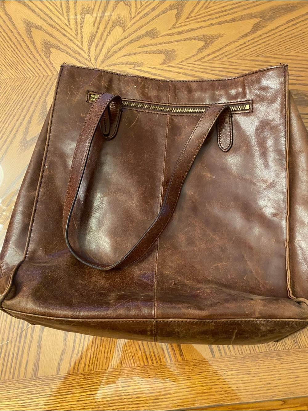 J. Crew Brown Leather Tote Bag